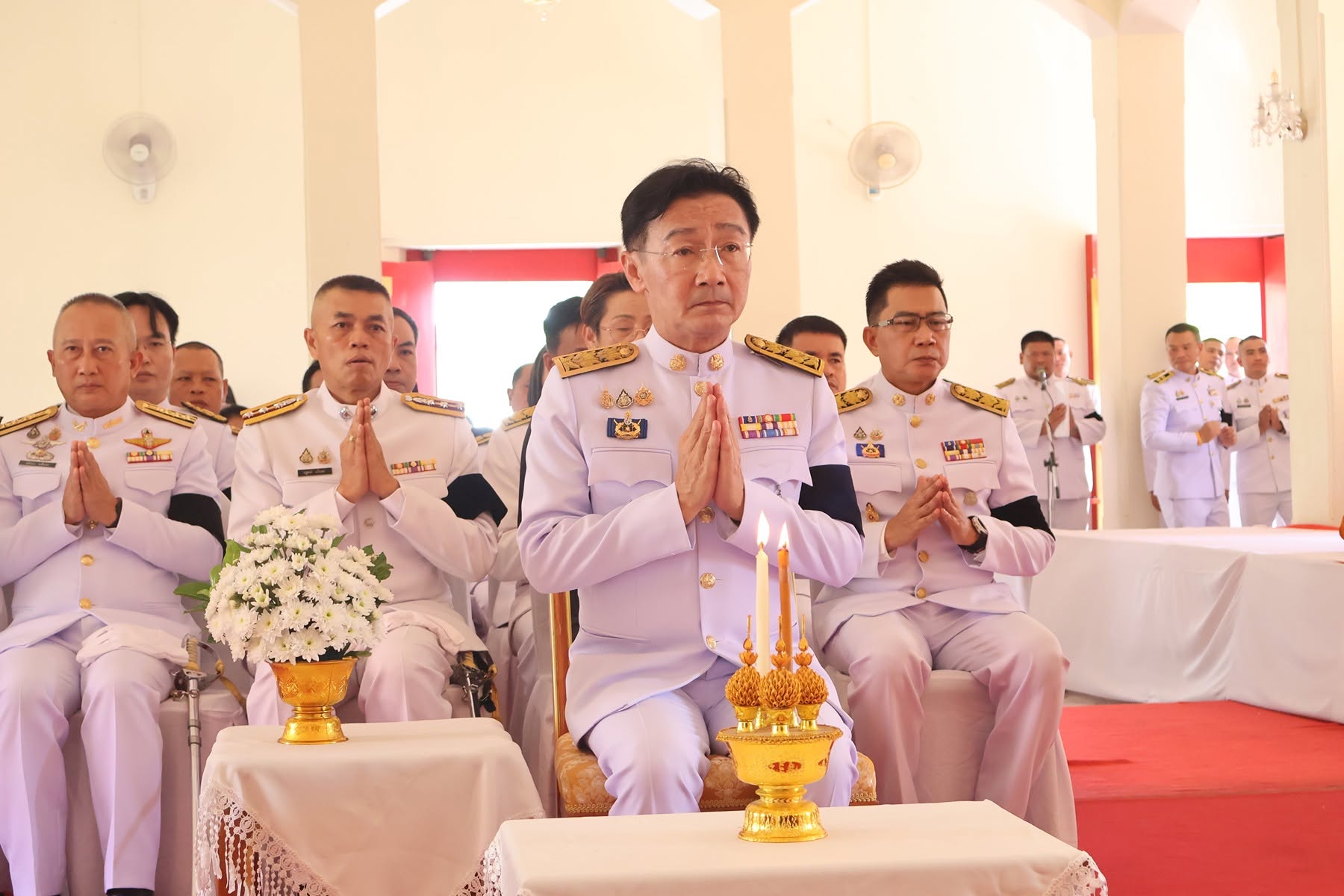 title - ส.ป.ก. ยโสธร ร่วมพิธีทำบุญตักบาตรและพิธีบำเพ็ญกุศล (สัตตมวาร ๗ วัน) เพื่ออุทิศถวายเป็นพระกุศล สมเด็จพระเจ้าลูกเธอ เจ้าฟ้าพัชรกิติยาภา นเรนทิราเทพยวดี กรมหลวงราชสาริณีสิริพัชร มหาวัชรราชธิดา  ณ วัดศรีธรรมาราม (พระอารามหลวง) อำเภอเมืองยโสธร จังหวัดยโสธร